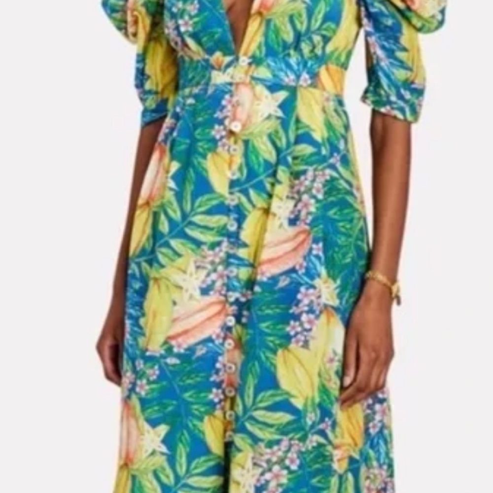 FARM Rio Star Fruits Midi Dress Size M